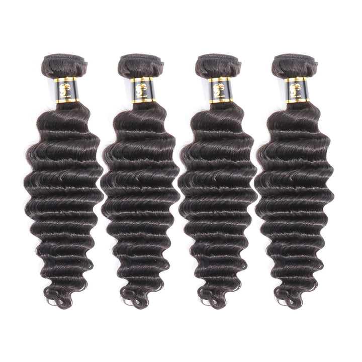 Brazilian  Loose Deep Bundles 100% Human Hair Extensions 4 Bundles Deal Curly Bundles 10-30 Inches Hair Extensions